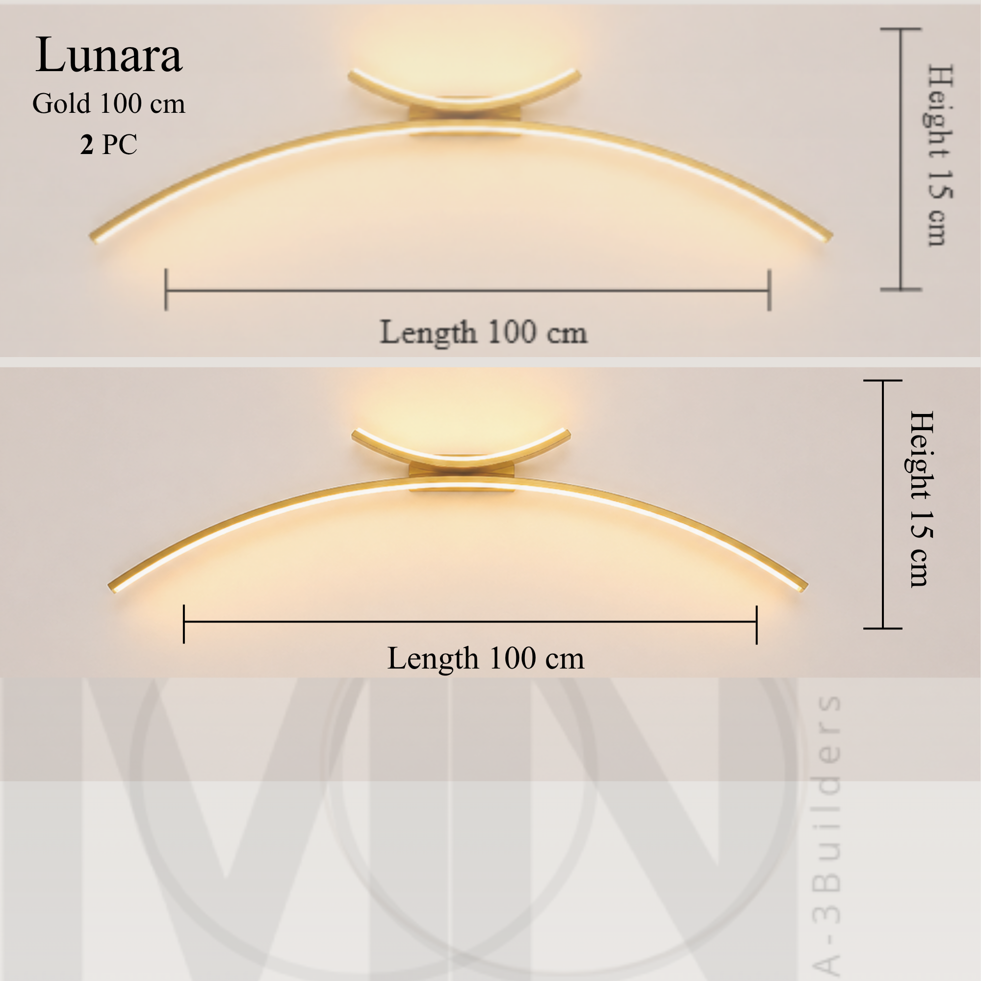 Gold 2pc 100cm