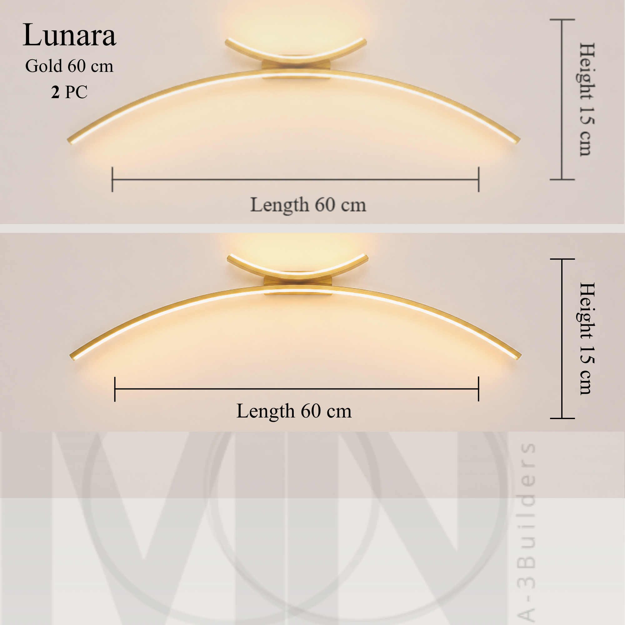 Gold 2pc 60cm