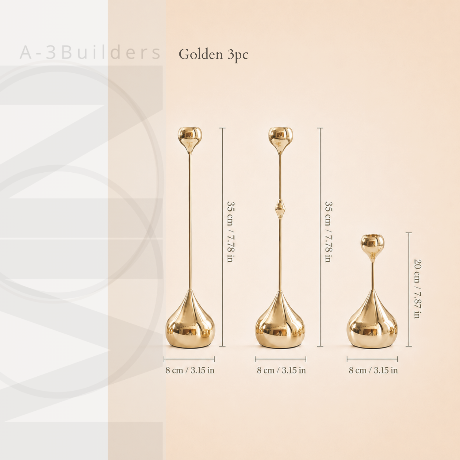 Golden 3pcs set
