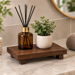 VAREL Wooden Pedestal Tray